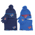 Spiderman 3er Set, Mütze, Handschuhe und Schal mit Bommel - babymall24 