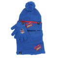 Spiderman 3er Set, Mütze, Handschuhe und Schal mit Bommel - babymall24 